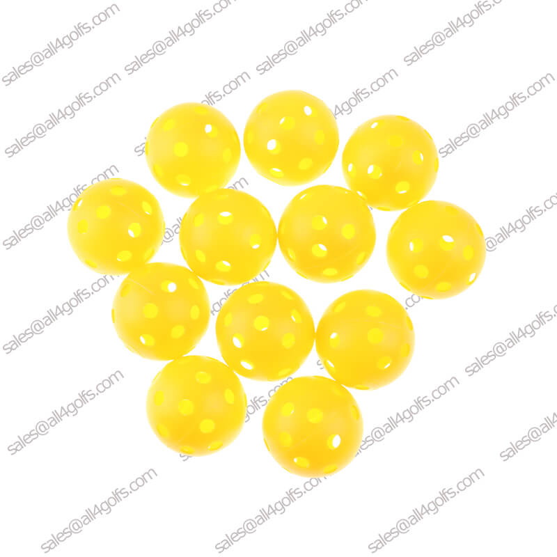 Yellow Plastic Hollow Golf Ball