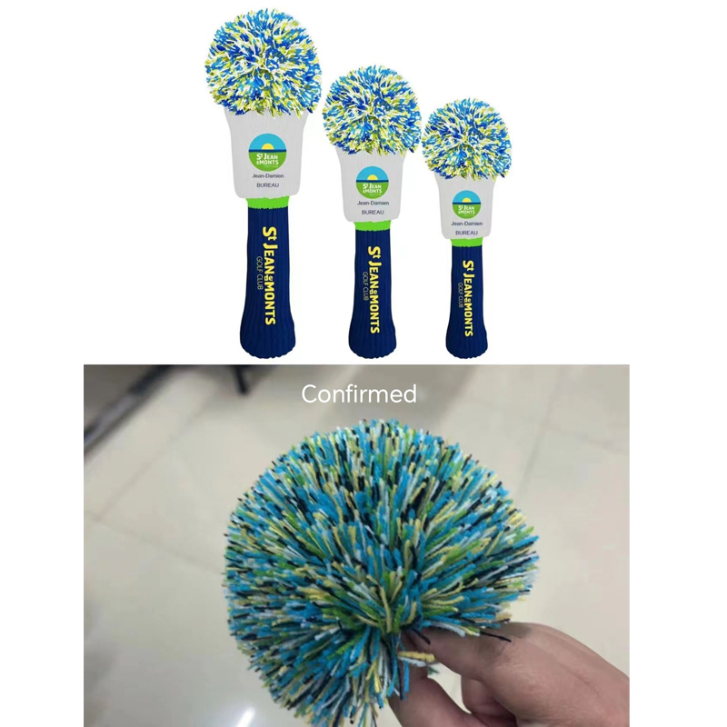 Golf Headcover Pompom Sample finished